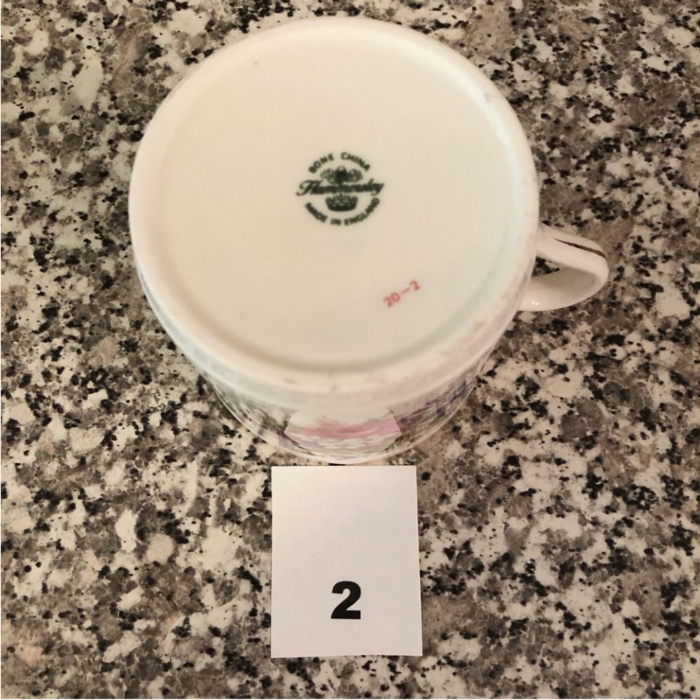 Hammersley mug bone china flowers white gold trimmed Howard Sprays Smooth 1980s - Picture 8 of 10